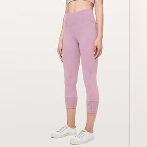 Lululemon Wunder Under Crop 23" Ribbed Tights size 4